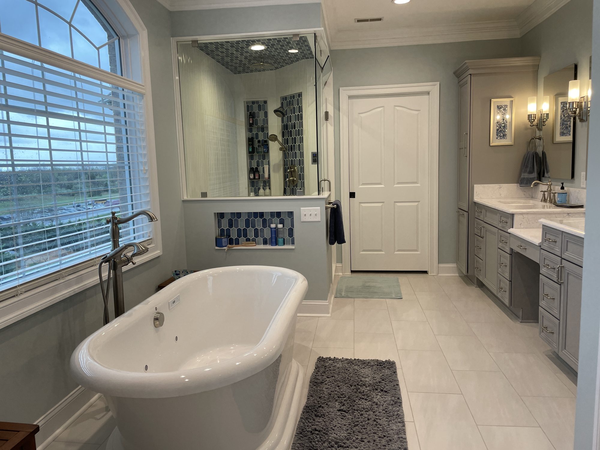 Freestanding tub in the primary bath, a bathroom remodel by Sidney Design and Build in Winchester, VA